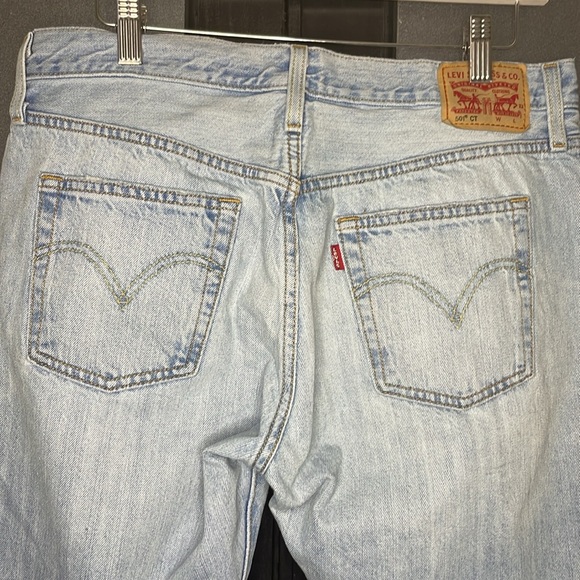 Levi’s 501 CT custom tapered button fly distressed light denim jeans 29 x 32 - Picture 5 of 12